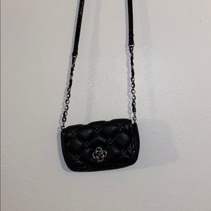 Black side bag crossbody purse